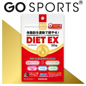 GO SPORTS ダイエットEX 90粒 体脂肪を運動で燃やせ！ 還元型コエンザイムQ10 αリポ酸 L-カルニチン ブラックジンジャー アメリカ人参 メタジン DIET EX ダイエット サプリ サプリメント ゴースポーツ 皇漢薬品研究所