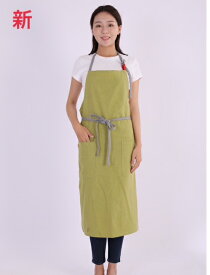 【オリジナル商品】【14時までの注文確定で発送代行倉庫より当日発送！】エプロン　リネン　リネンエプロン　麻　綿　シンプル　カフェ　カフェ風　無地　おしゃれ　業務用　業務用エプロン　ポケット付き