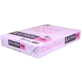 A4カラーペーパー500枚　CPP001 コピー用紙 カラーコピー用紙 ピンク a4 500枚 ppc用紙 コーナン
