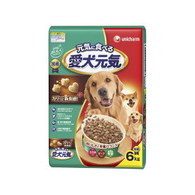 【4/5(日)限定 抽選で最大100%ポイントバック 要エントリー】ドッグフード 愛犬元気 ドライ 6kg ささみ ビーフ 緑黄色野菜入り 成犬用総合栄養食 健康維持 食物繊維 ミックス素材 栄養バランス 成犬 犬用フード 大容量 ごはん 消化吸収
