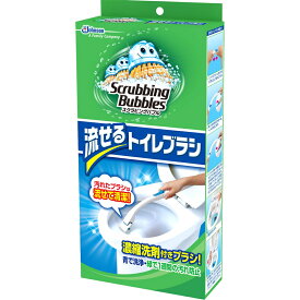 ジョンソン スクラビングバブル　シャット　流せるトイレブラシ本体＋つけかえ用ブラシ4個