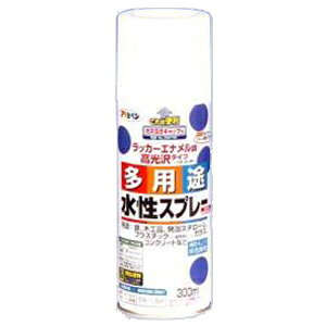 アサヒペン 水性多用途スプレー つや消し白 420ml