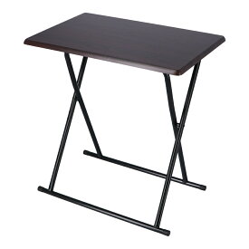 折りたたみ フォールディングテーブル テーブル 折り畳みテーブル デスク おしゃれ かわいい ダークブラウン/ブラック コーナン