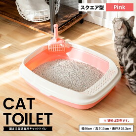 ≪あす楽対応≫キャットトイレ　スクエアPI 猫 トイレ 本体 ネコトイレ 猫用トイレ キャットトイレ しつけ 猫砂 コーナン