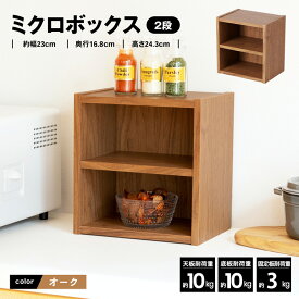 【7/20(日)限定 抽選で最大100%ポイントバック 要エントリー】コーナン オリジナル LIFELEX ミクロボックス2段　オーク