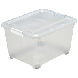 衣類収納ケース フタ付き 衣装ケース 奥行50 深型 コロ付き 服 クリア収納 ボックス 積み重ね可能 押し入れ クローゼット整理用品 ハードタイプ キャスター付き 蓋 透明 箱 ポリプロピレン プラスチック 頑丈 安い 大容量 LIFELEX コーナン