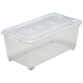 衣類収納ケース フタ付き 衣装ケース 奥行75 深型 コロ付き 服 クリア収納 ボックス 積み重ね可能 押し入れ クローゼット整理用品 ハードタイプ キャスター付き 蓋 透明 箱 ポリプロピレン プラスチック 頑丈 安い 大容量 LIFELEX コーナン