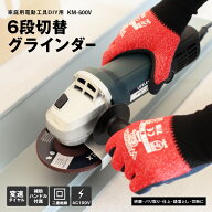グラインダー ディスクグラインダー 100mm径 6段変速 AC100V 600W サンダー 電動工具 研磨 バリ取り 錆落…