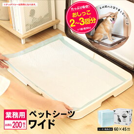 ペットシーツ ワイド 薄型 200枚 業務用 100枚×2袋 安い ペット シーツ ペットシート トイレ シート 大容量 コスパ最高 コーナン オリジナル 犬 猫 おしっこ 使い捨て 吸収力 多頭飼い LIFELEX 業務用KNPS_W