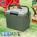 クーラーボックス 小型 9L グリーン 強保冷 おしゃれなシボ加工 ショルダーベルト付き 発泡スチロール 安い 釣り 飲み物 キャンプ アウトドア スポーツ 運動会 イベント ピックニック ハード 小さめ 車載 防災 停電 コーナン オリジナル