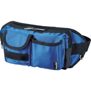 【ポイント3倍 10/30〜10/31まで】【メーカー直送T】トラスコ中山(TRUSCO) ウエストポーチ 2ポケット ブルー TC-WDP-BL