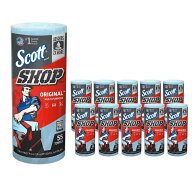 スコット(SCOTT) Shop　Towel ショップタオル　65940　ブルーロール　×10個セットシート279×239mm　枚…