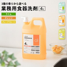 コーナンオリジナル LIFELEX　業務用食器洗剤　4Lライムの香り/グレープフルーツの香り/オレンジの香り