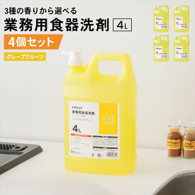 コーナンオリジナル LIFELEX　業務用食器洗剤　グレープフルーツの香り　4L　×4個セット