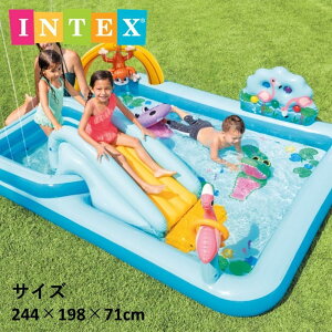 �v�[�� INTEX �C���e�b�N�X �r�j�[���v�[�� ��^ �����t�� �傫�� ������� ���킢�� �ƒ�p �����` �W�����O���A�h�x���`���[�v���C�Z���^�[ 244×198×71cm 57161 ���V�� ���� ���� �� ���ׂ�� 