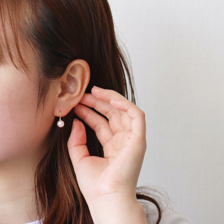 楽天市場】あす楽 あこや真珠 ピアス K18 【両耳用】 フレンチフック 