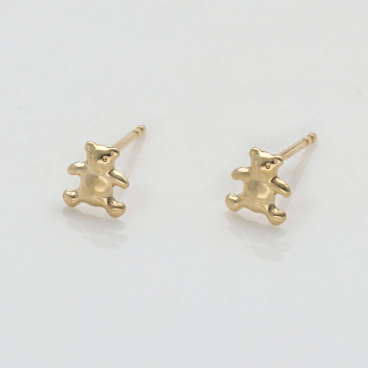 楽天市場】【最大2,500円オフCP!PT3倍!】ピアス ベア ゴールド 18金 