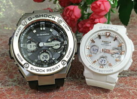 【恋人屋】恋人たちのGショック ペアウオッチ G-SHOCK BABY-G カシオ 電波ソーラー 2本セット GST-W110-1AJF BGA-2500-7AJF 電池交換不要 時間がくるわない ラッピング無料 手書きのメッセージお付けします あす楽対応