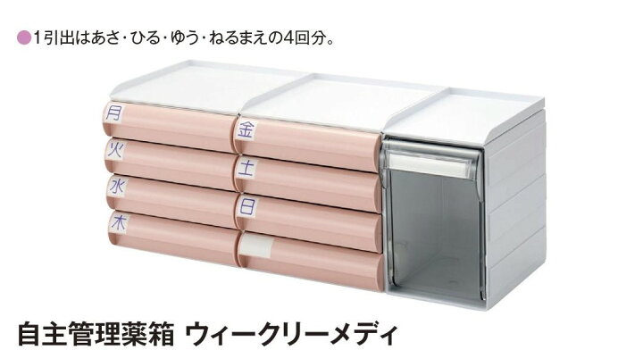 楽天市場 自主管理薬箱 ウィークリーメディ Wm S03 据置型 くすり箱 薬管理 薬ケース ピルケース 05p05dec15 介護 健康用品相談 吉縁