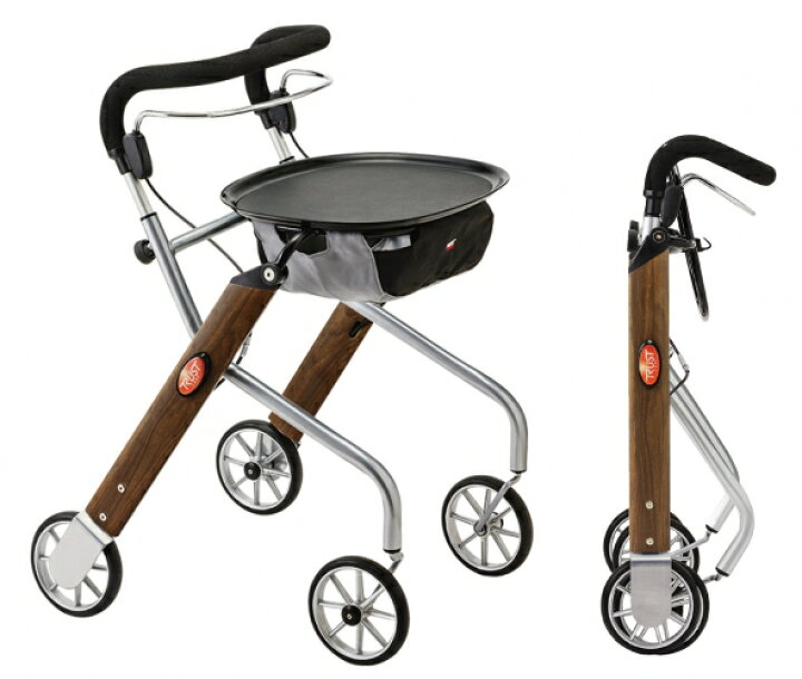 楽天市場 歩行器 介護用 歩行車 介護用品 レッツゴーミニ ウォールナット 木目調 北欧デザイン 竹虎 タケトラ 軽量 コンパクト おしゃれ メーカー直送の為 代引不可 介護 健康用品相談 吉縁