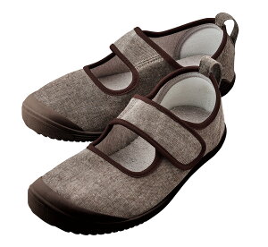 入院サポートシューズ ブラウン 7サイズ 院内用 室内用 軽い リハビリ