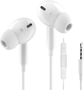 イヤホン 有線 マイク付き 絡み防止 イヤホン イヤホンマイク いやほん イヤフォン インナーイヤー型 通話対応 イヤホン テレワーク在宅勤務 パソコン PC 3.5mm