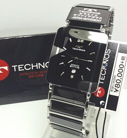 【あす楽対応】TECHNOS　テクノス　ブラックセラミック　メンズウオッチ　T9137TB