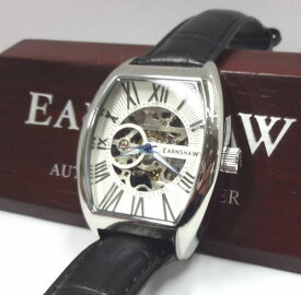 【あす楽対応】EARNSHAW（アーンショウ)　スケルトン 自動巻き 　メンズ　トノー　 ES-8148-07