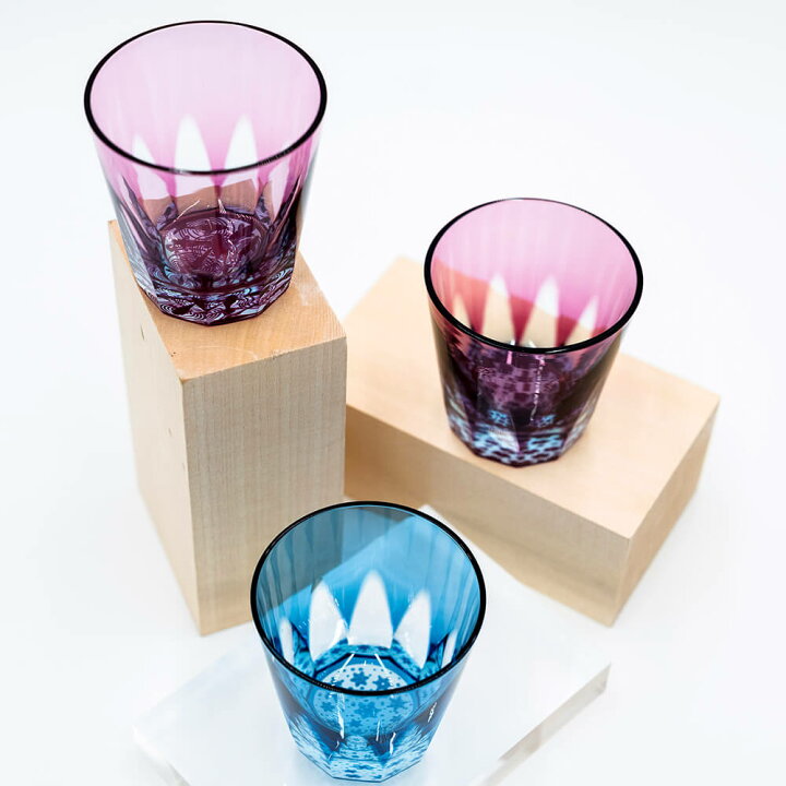 楽天市場】手づくり 彫刻 伝統工芸品 GLASSLAB 江戸切子 椎名切子 砂 