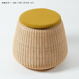 伝統工芸品 S-3030 スツール（クッション付） 送料無料 籐 スツール アームレス チェアー 剣持勇 株式会社ワイエムケー長岡