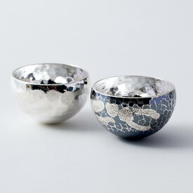 手づくり 伝統工芸品 東京銀器 森銀器製作所 純銀製 玉盃 「つきみふじ」 つき