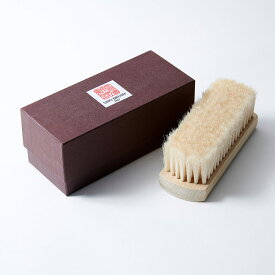 手づくり 伝統工芸品 東京手植ブラシ 宇野刷毛ブラシ製作所 靴ブラシ 磨き用 白豚毛 硬め