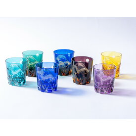 江戸切子オールドグラス 龍神 彩り硝子工芸