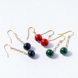 ピアス てんとう虫 江戸漆器 漆芸中島