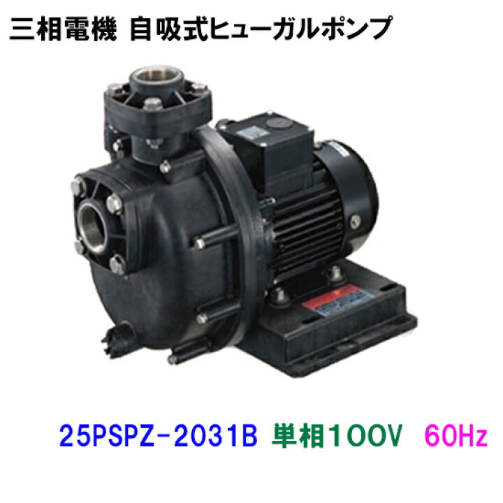 楽天市場】☆三相電機 自吸式ヒューガルポンプ 25PSPZ-2031B 単相100V 