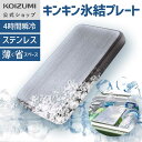 【メーカー公式】コイズミ キンキン氷結プレート(中) KIS-0102　ステンレス 保冷剤 買い物 アウトドア 酷暑対策 プレ…