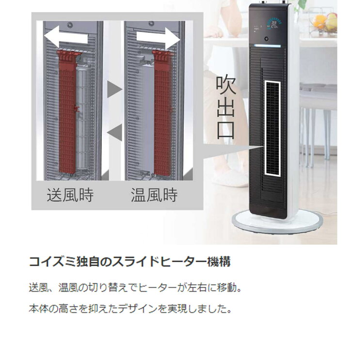 楽天市場】【メーカー公式】2022年製 コイズミ ホット＆クール 送風機 