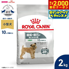 【最大2000円OFFクーポン！＆店内ポイント最大54倍！4月5日！】ロイヤルカナン 犬 ドッグフード ケーナインケアニュートリション ミニ デンタルケア 2kg 正規品 歯垢・歯石が気になる犬用 小型犬専用 成犬〜高齢犬用