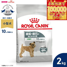 【1等最大10万ポイント当たる！20日から！】ロイヤルカナン 犬 ドッグフード ケーナインケアニュートリション ミニ デンタルケア 2kg 正規品 歯垢・歯石が気になる犬用 小型犬専用 成犬〜高齢犬用