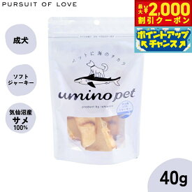 【2000円OFFクーポン！＆店内ポイント最大59倍！本日限定！】umino pet 愛犬用おやつ サメ肉ジャーキー 40g