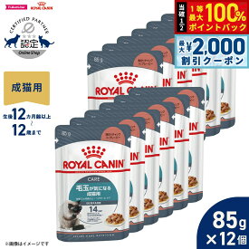 【最大2000円OFFクーポン！＆店内ポイント最大52倍！本日限定！】ロイヤルカナン 猫 キャットフード フィーラインケアニュートリション ウェットフード ヘアボールケア 85g×12個 正規品 毛玉が気になる猫専用フード 成猫用