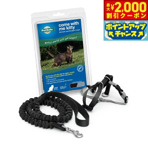 【2000円OFFクーポン!&エントリーでポイント+13倍!本日限定!】ペットセーフ イージーウォーク 猫用ハーネス&バンジーリード L ブラック
