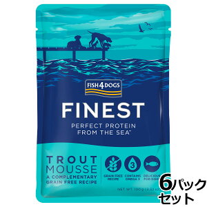 �y�X���|�C���g�ő�39�{�I�{������I�z�t�B�b�V��4�h�b�O FISH 4 DOGS �t�@�C�l�X�g �g���E�g���[�X 100g×6�p�b�N ���Y�� �h�b�O�t�[�h �O���C���t���[ �����s�g�p �� �E�F�b�g�t�[�h �p�E�`