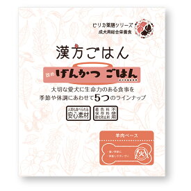 【店内ポイント最大42倍！本日限定！】漢方ごはん改めげんかつごはん レトルトタイプ 火（羊肉ベース） 80g ドッグフード ウェットフード 無添加