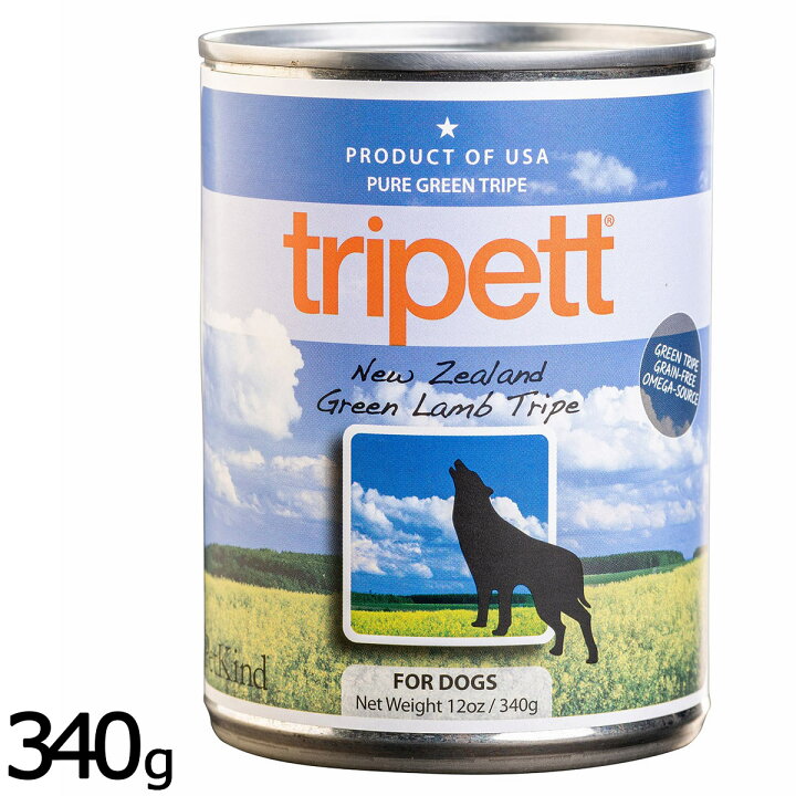 楽天市場 最大400円offクーポン 店内ポイント最大35倍 本日限定 ペットカインド トライペット ニュージーランドグリーンラムトライプ 340g 犬 ドッグフード ウェットフード 缶詰 一般食 全犬種 全年齢 合成保存料不使用 人工香料 着色料不使用 コジコジ