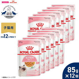 【店内ポイント最大43倍！本日限定！】ロイヤルカナン 猫 キャットフード フィーラインヘルスニュートリション ウェットフード キトン ゼリー 85g×12パウチ 正規品 猫専用ウェットフード 子猫用