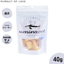 【店内ポイント最大46倍！12月18日！】umino pet 愛犬用おやつ サメ肉ジャーキー 40g