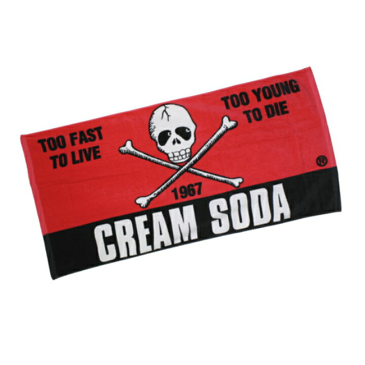 楽天市場】CREAM SODACS角ドクロバスタオルクリームソーダ : ROCKIN 