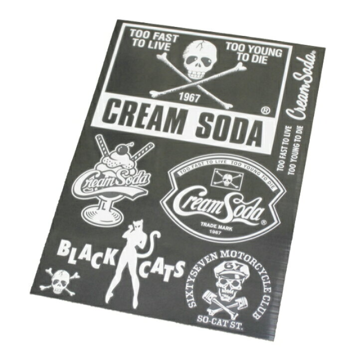 CREAM SODA転写シールセットクリームソーダ ROCKIN WEB 小島屋 ① クリームソーダ cream soda ピンクドラゴン 転写ステッカー