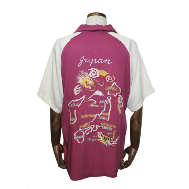 ヒューストン刺繍スーベニアシャツ(ドラゴン)HOUSTON カジュアルシャツ